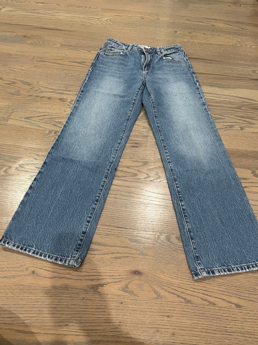 Garage Wide-Leg Blue Jeans